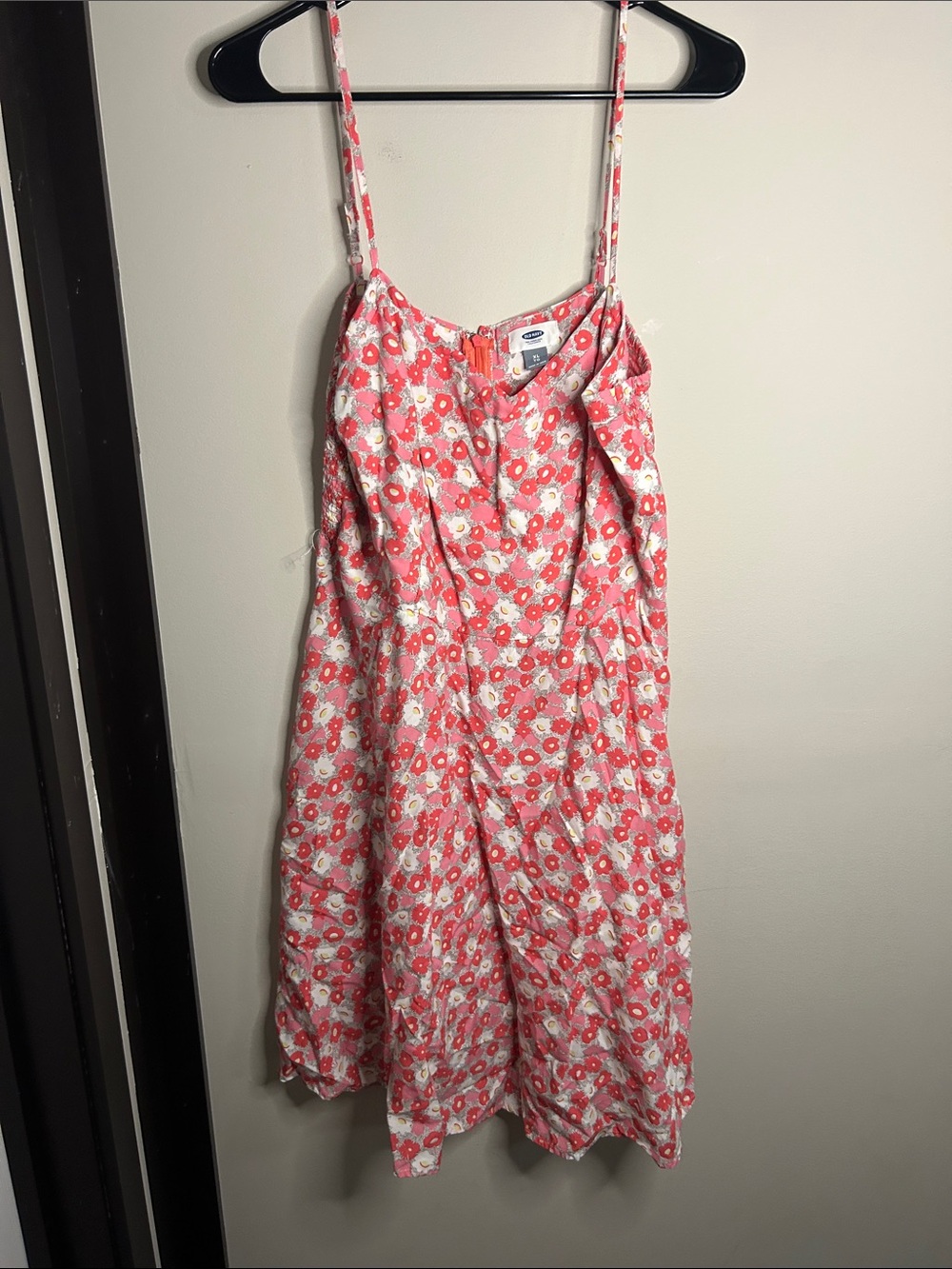 Old Navy Pink Floral Midi Dress